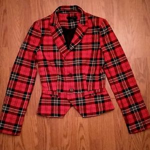 Calvin Klein Plaid Blazer Christmas Look